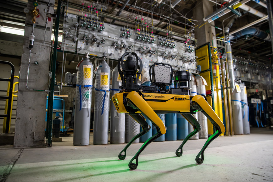 Akustikkamera SV600 voll in Spot von Boston Dynamics integriert